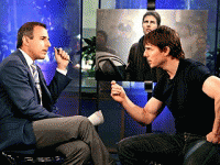 Seen here: Tom Cruise's PhD in Neurology pays off in a debate against a clearly baffled, and glib, Matt Lauer. He knows the history damn it! Seen here: Tom Cruise's PhD in Neurology pays off in a debate against a clearly baffled, and glib, Matt Lauer. He knows the history damn it!